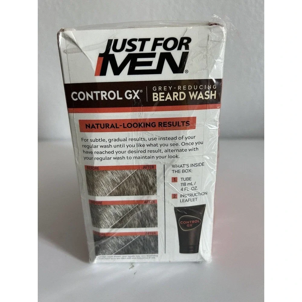 Just For Men-Control GX Grey Reducing Beard Wash Shampoo-4 Fl Oz Pack of 3 - Picture 5 of 7
